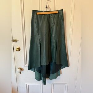 Topshop Forest Green High Low Skirt
